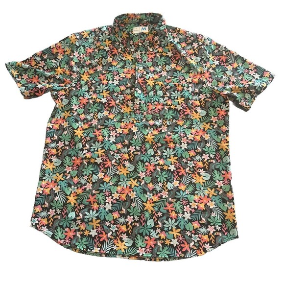 Chubbies Golf Polo Shirt Toucan Floral Bloomerang Performance Stretch Sz Medium - Picture 1 of 7